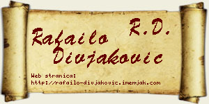 Rafailo Divjaković vizit kartica